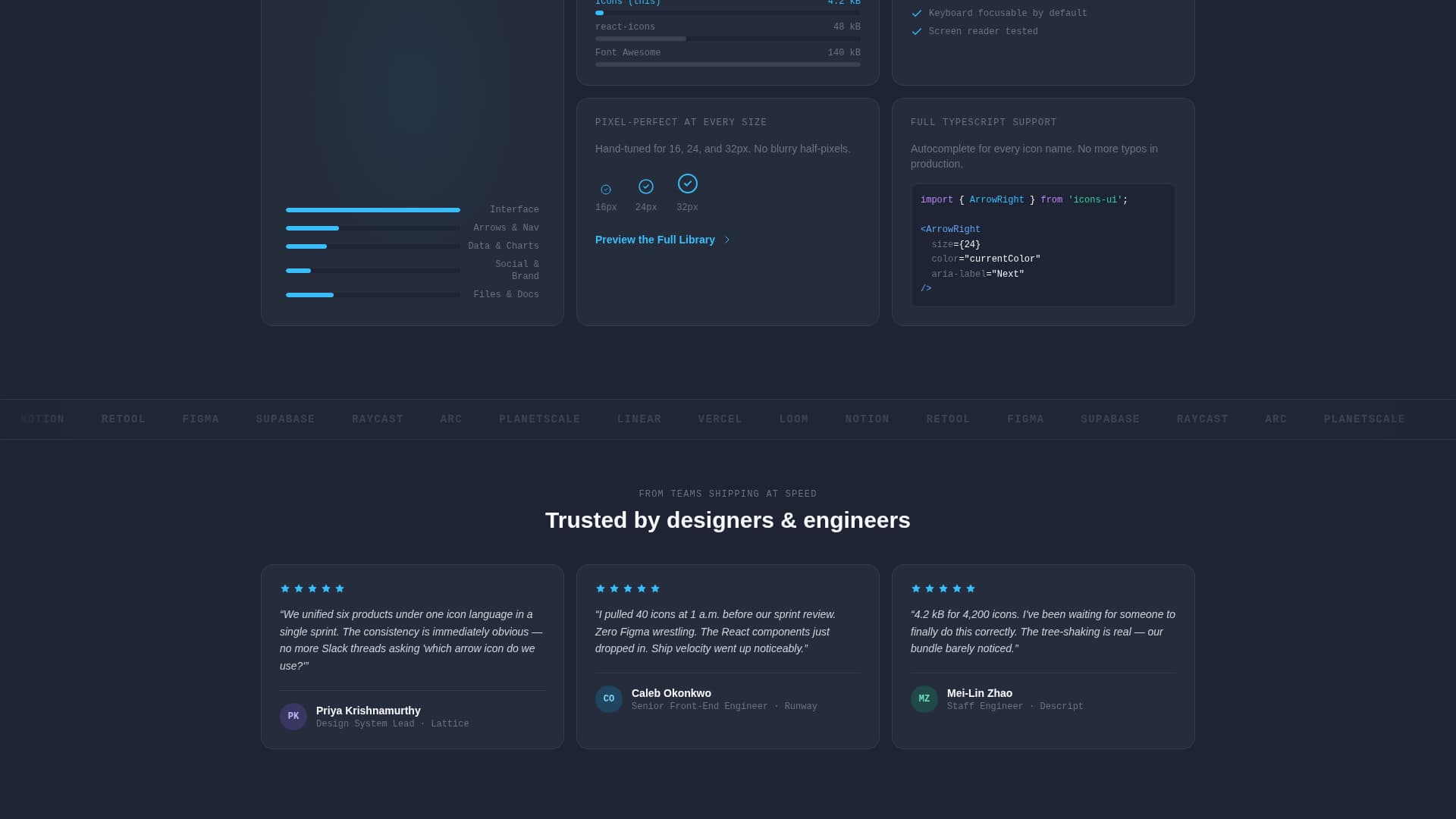 Iconvault - Searchable Designsystem Landing Page Template