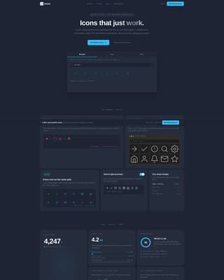 Iconvault - Searchable Designsystem Landing Page Template