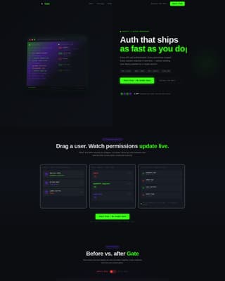Gate - Powerful Identity Landing Page Template