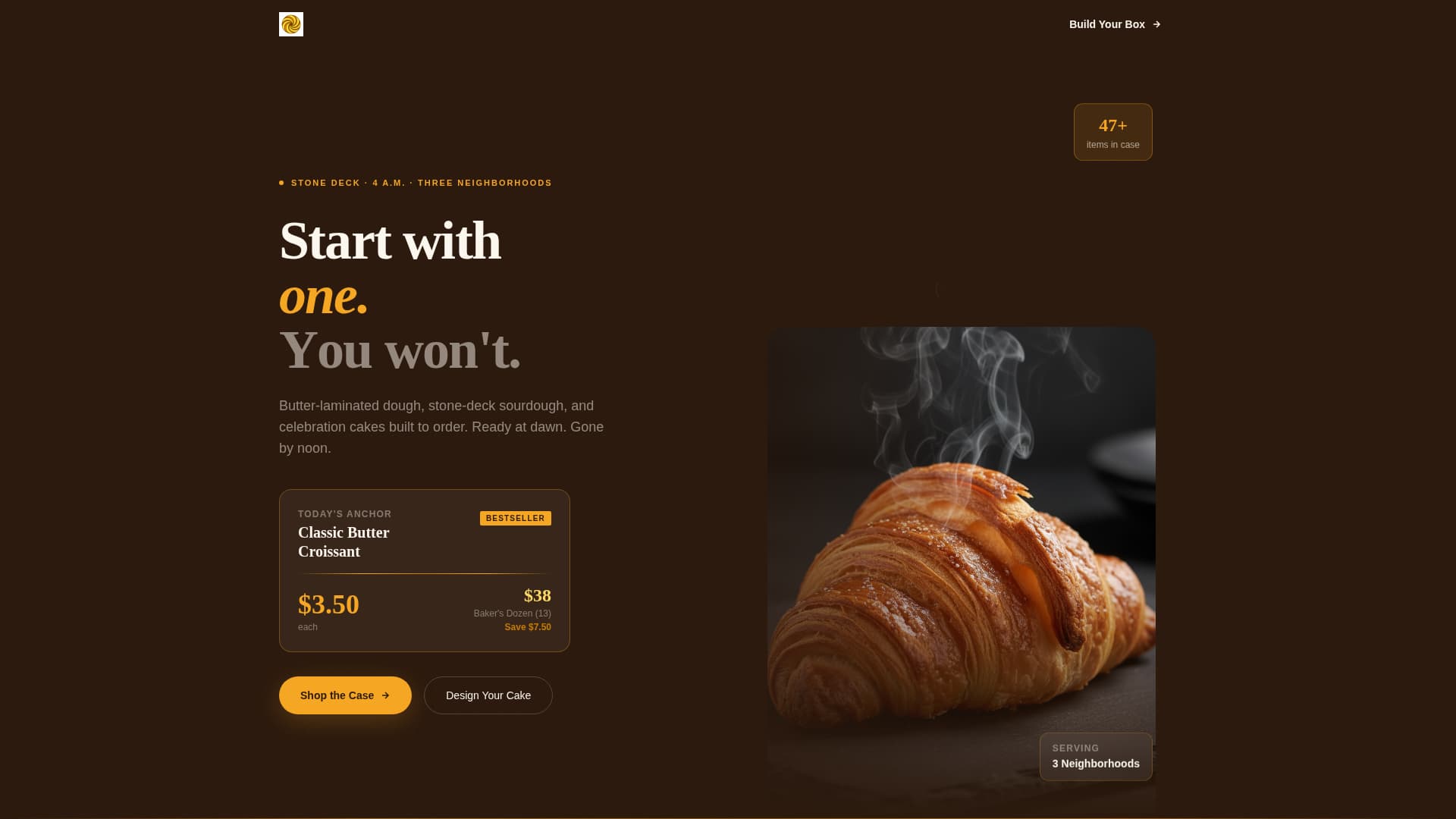 Proof - Artisan Bakery Landing Page Template