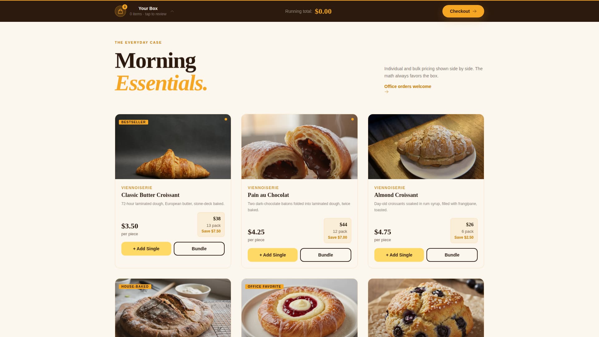 Proof - Artisan Bakery Landing Page Template