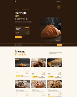 Proof - Artisan Bakery Landing Page Template