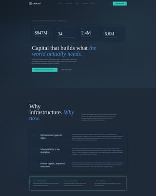 Catalyst - Dynamic Impactinvestment Landing Page Template