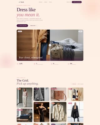 Threads - Curated Fashion Landing Page Template