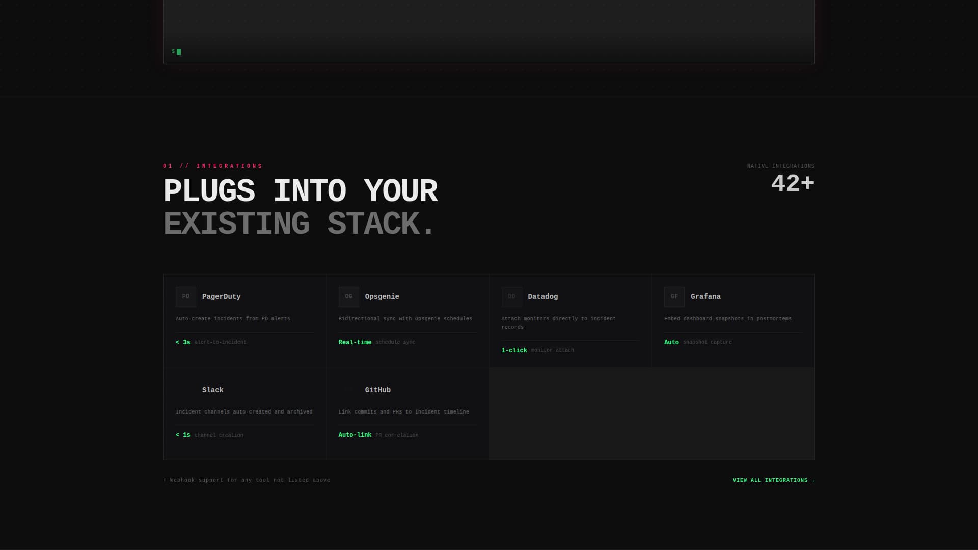 Incident - Structured Reliability Landing Page Template