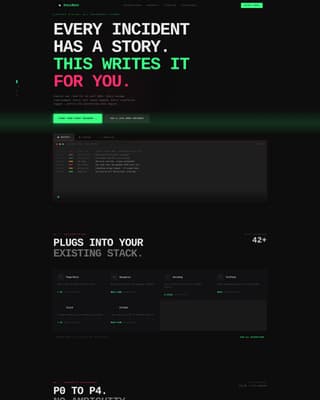 Incident - Structured Reliability Landing Page Template