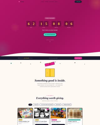 Unwrap - Irresistible Giftshop Landing Page Template