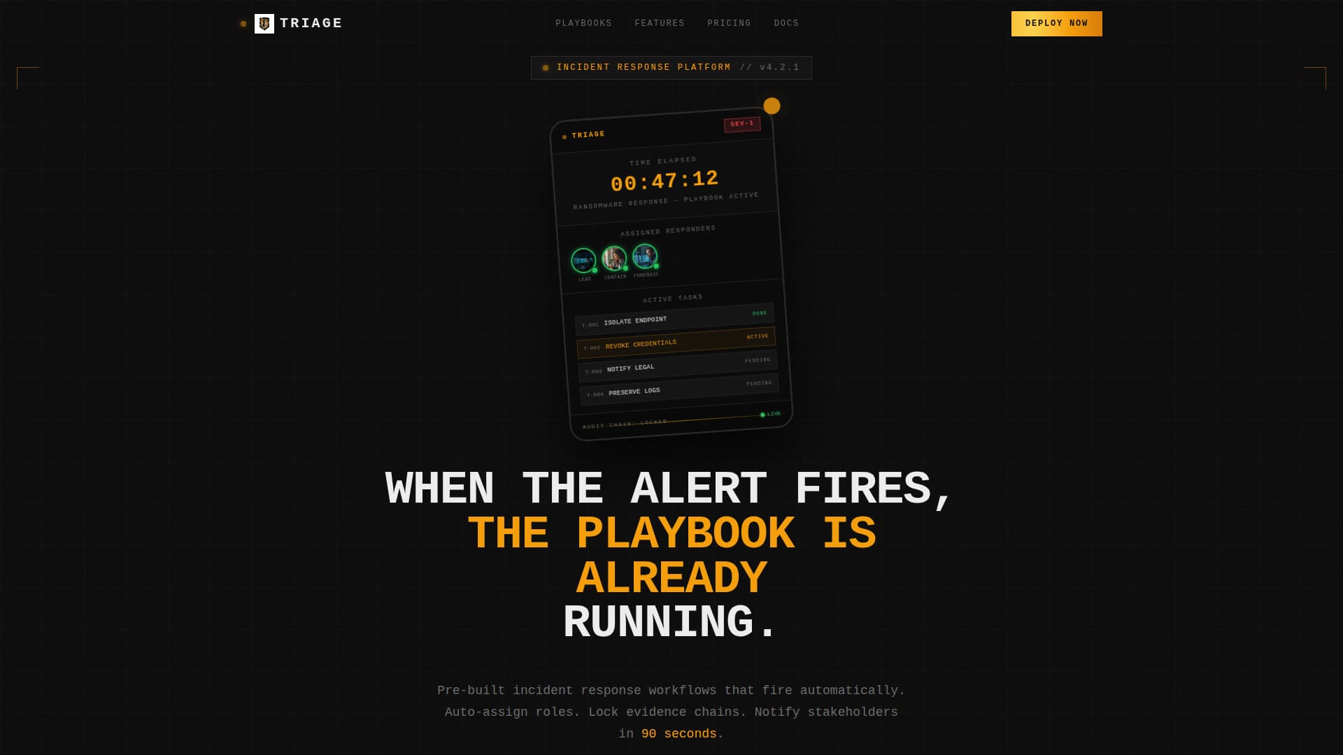 Triage - Brutalist Incidentresponse Landing Page Template
