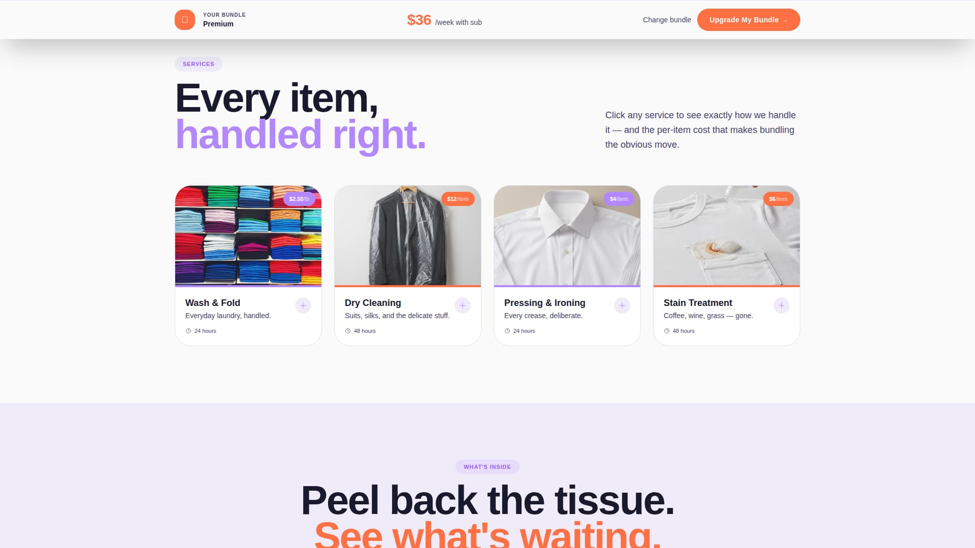 Fold - Unboxing Fullservice Landing Page Template