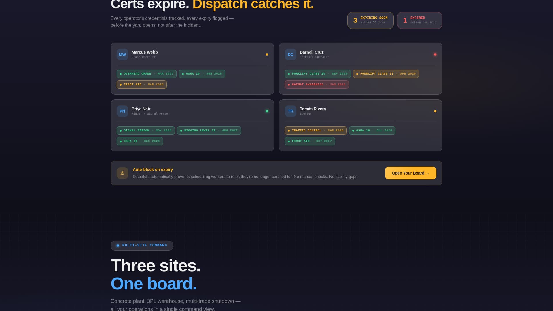 Dispatch - Powerful Industrialbooking Landing Page Template