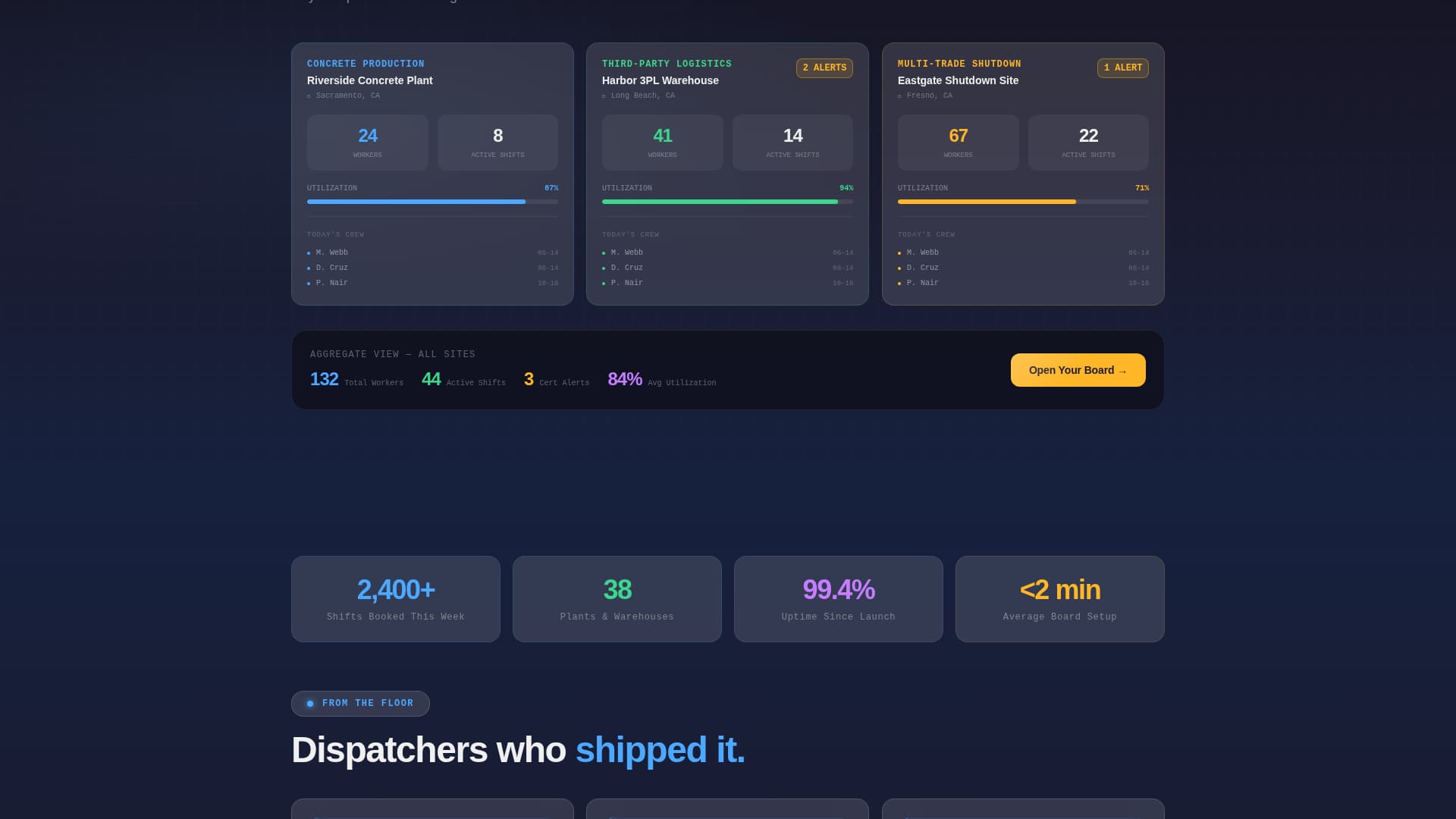 Dispatch - Powerful Industrialbooking Landing Page Template