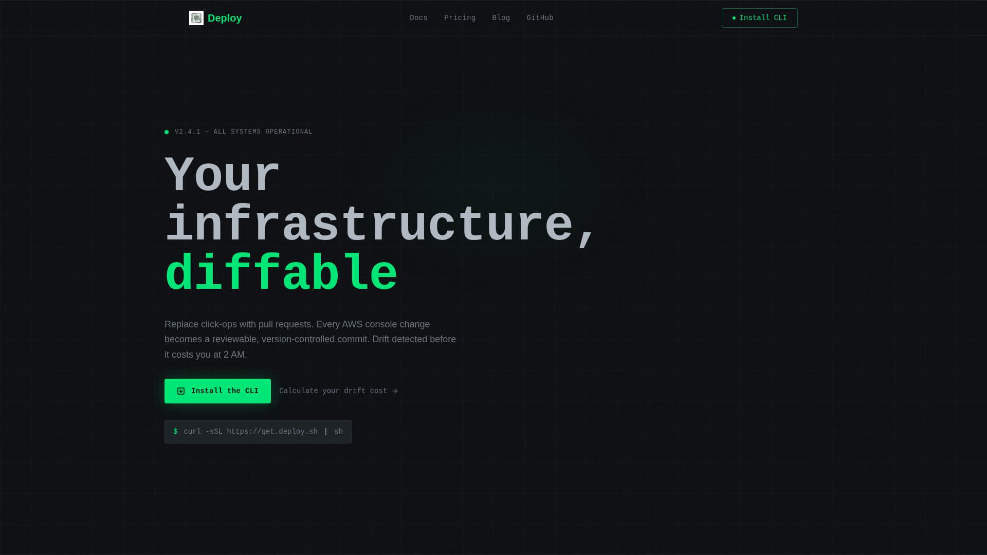 Deploy - Powerful Infrastructure Landing Page Template