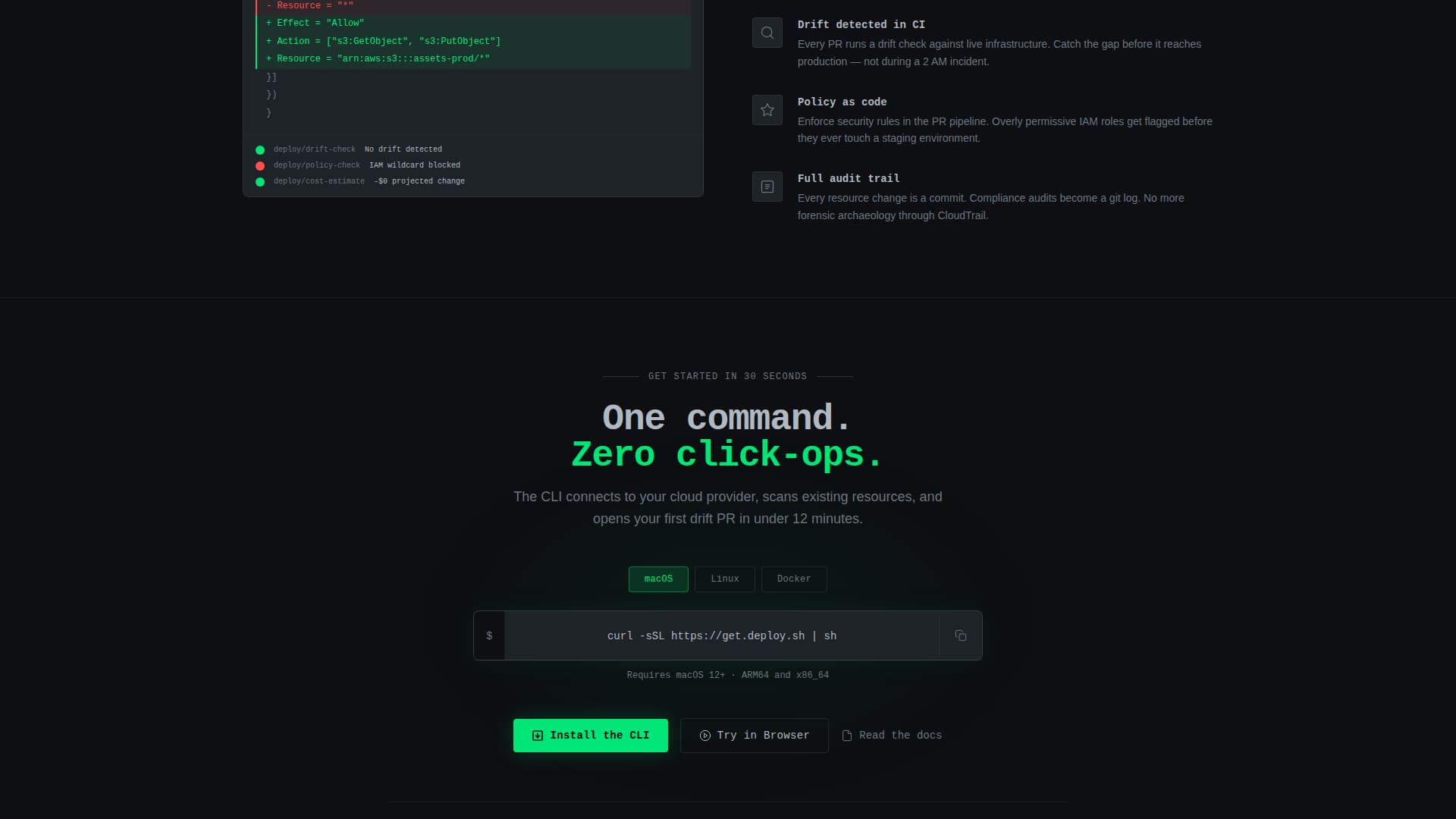 Deploy - Powerful Infrastructure Landing Page Template