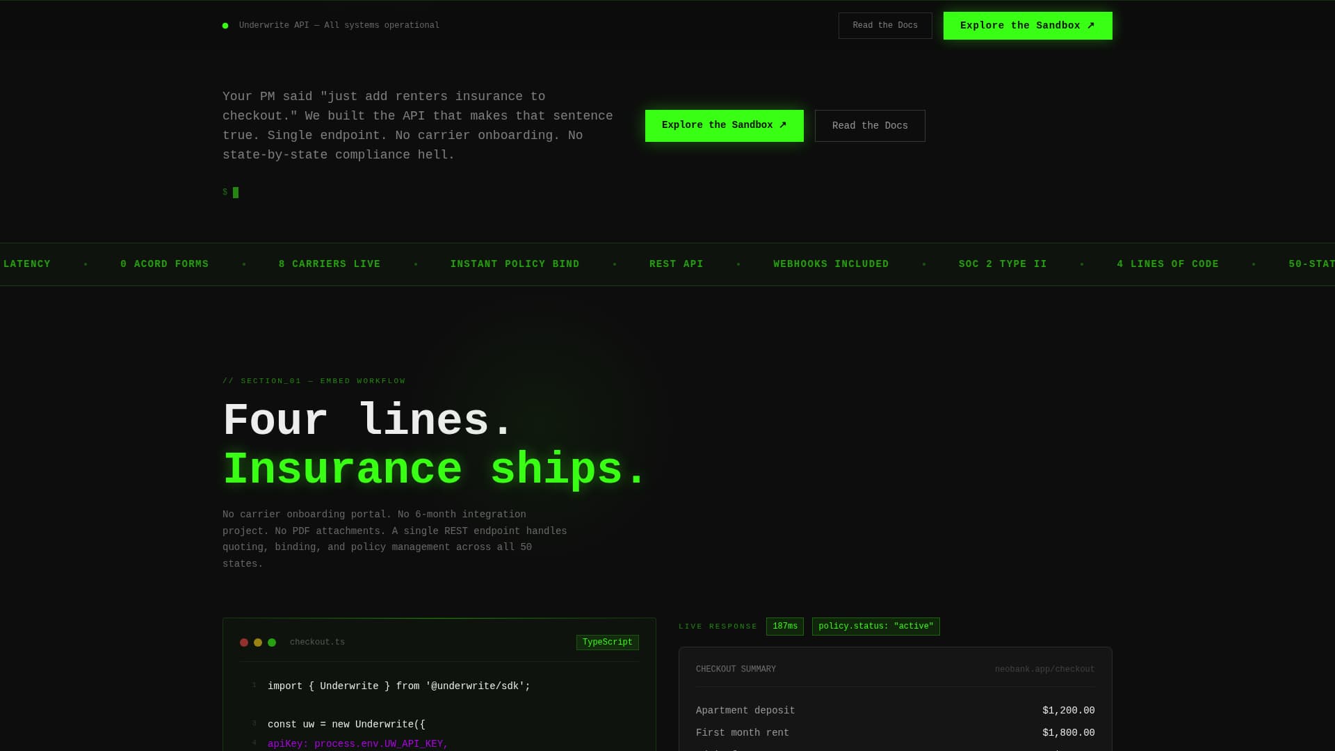 Secure — Rapid Insurance Technology Landing Page Template