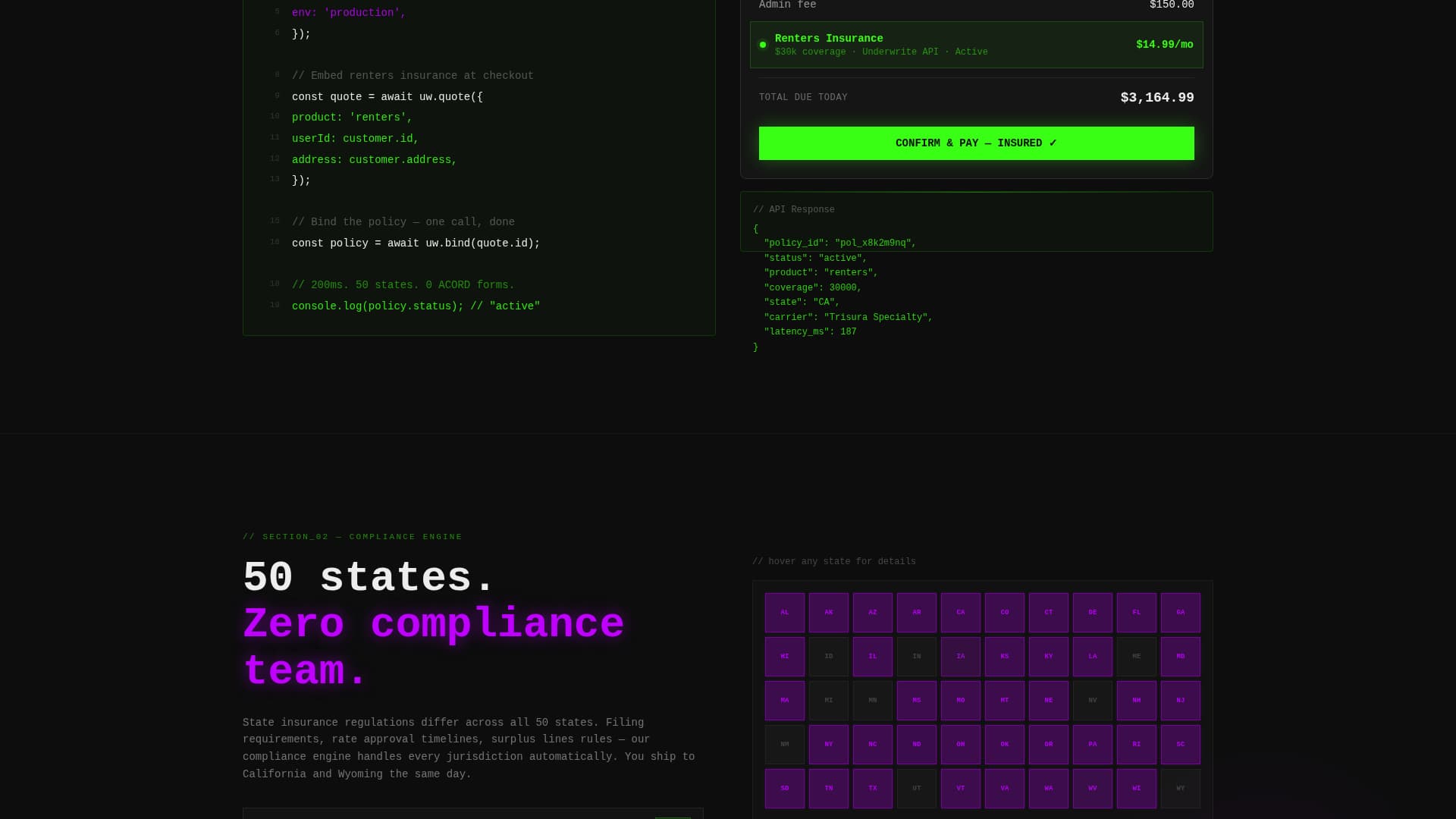 Secure — Rapid Insurance Technology Landing Page Template