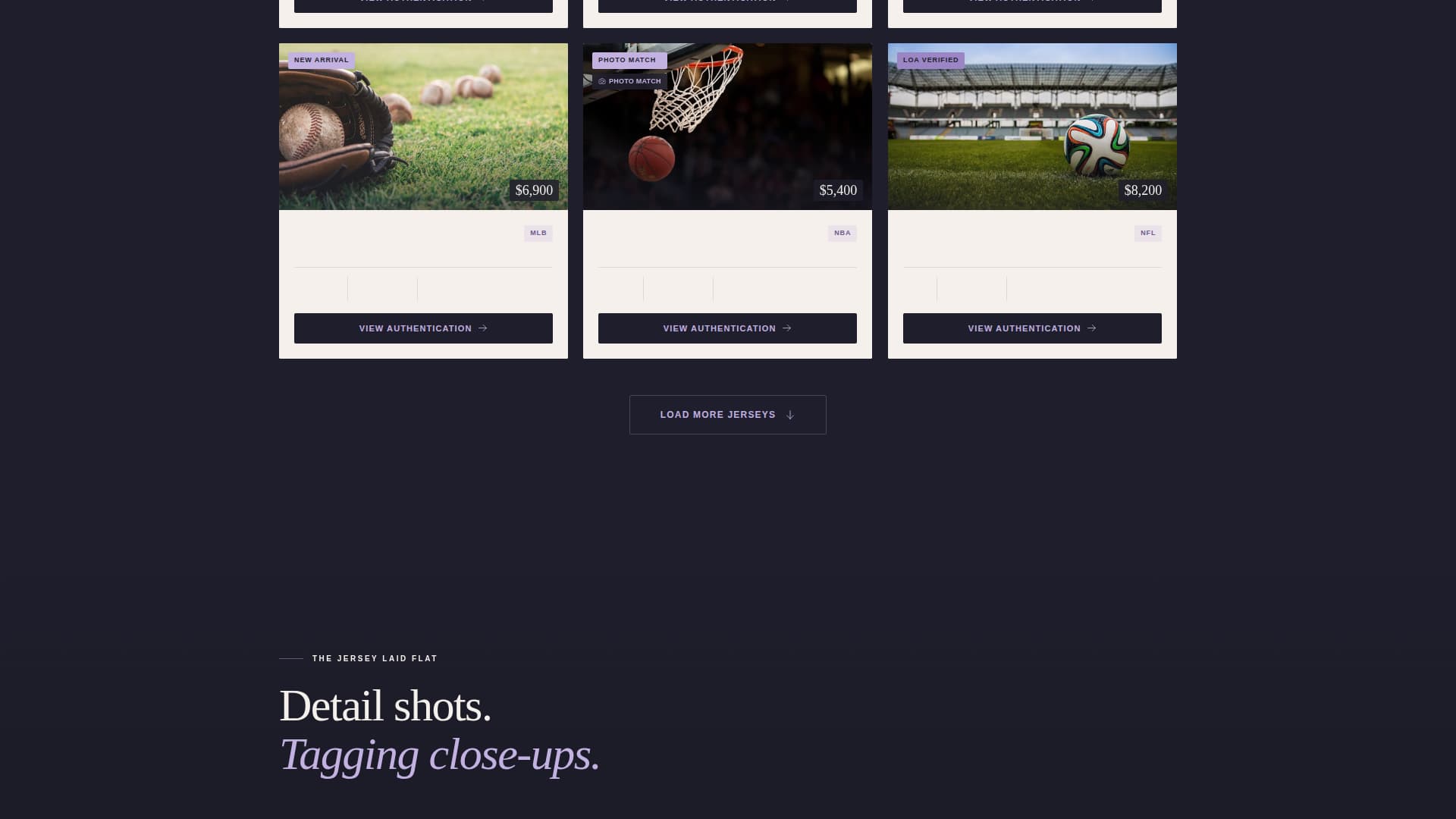 Sports & Entertainment Memorabilia Professional Website Template