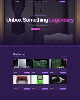 Loot - Immersive Gaming Landing Page Template