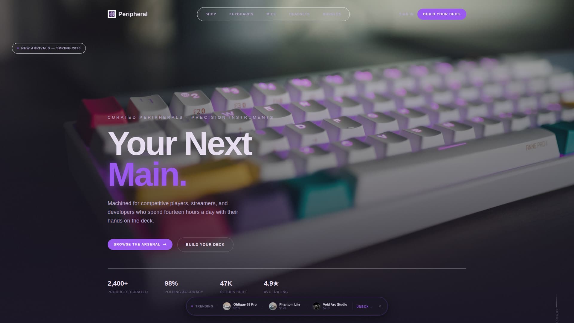 Peripheral - Premium Gamingperipherals Landing Page Template