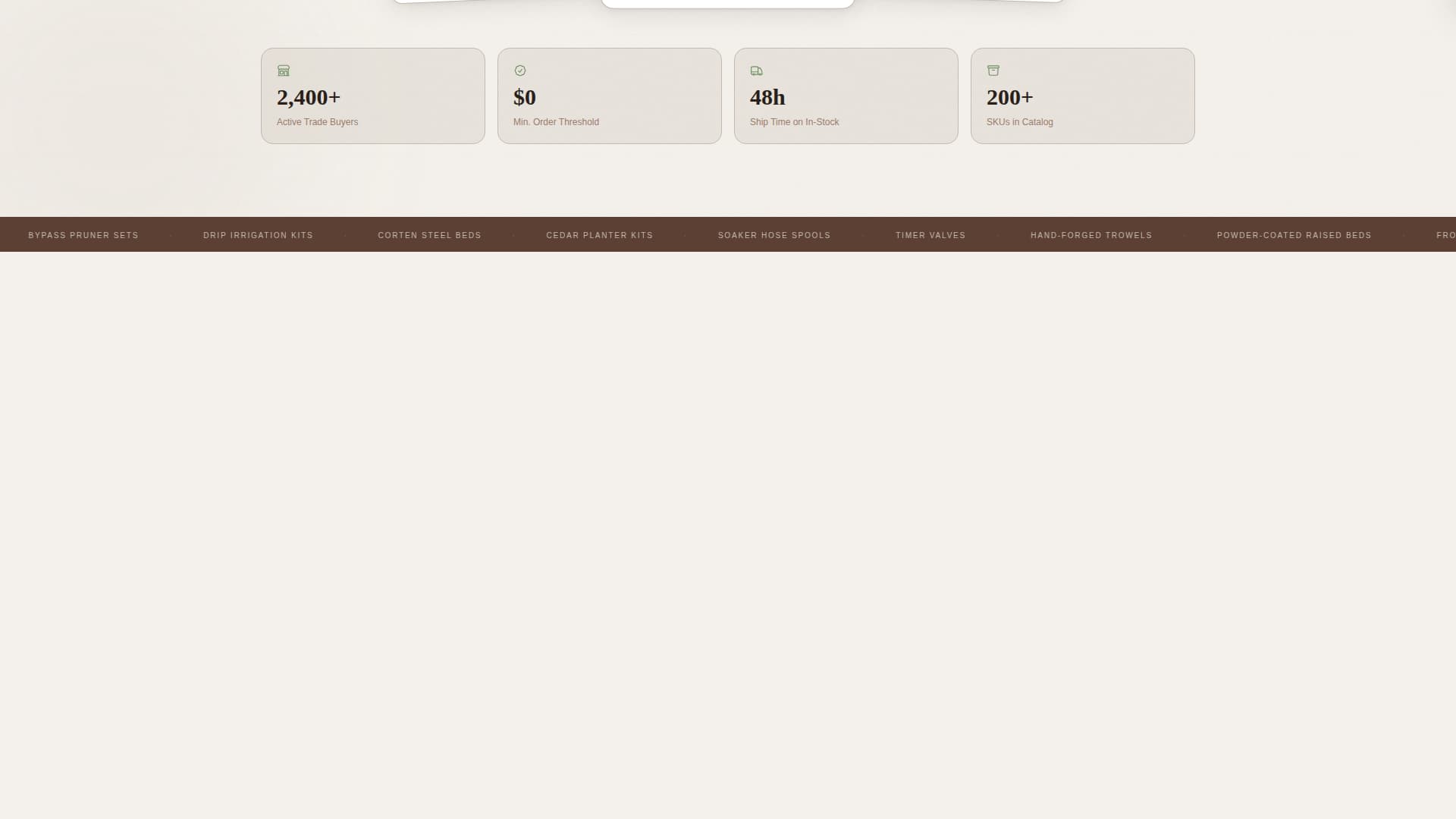 Garden Tools & Planters Store Pricing Website Template