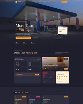 Pump - High-Octane Gas Station Landing Page Template