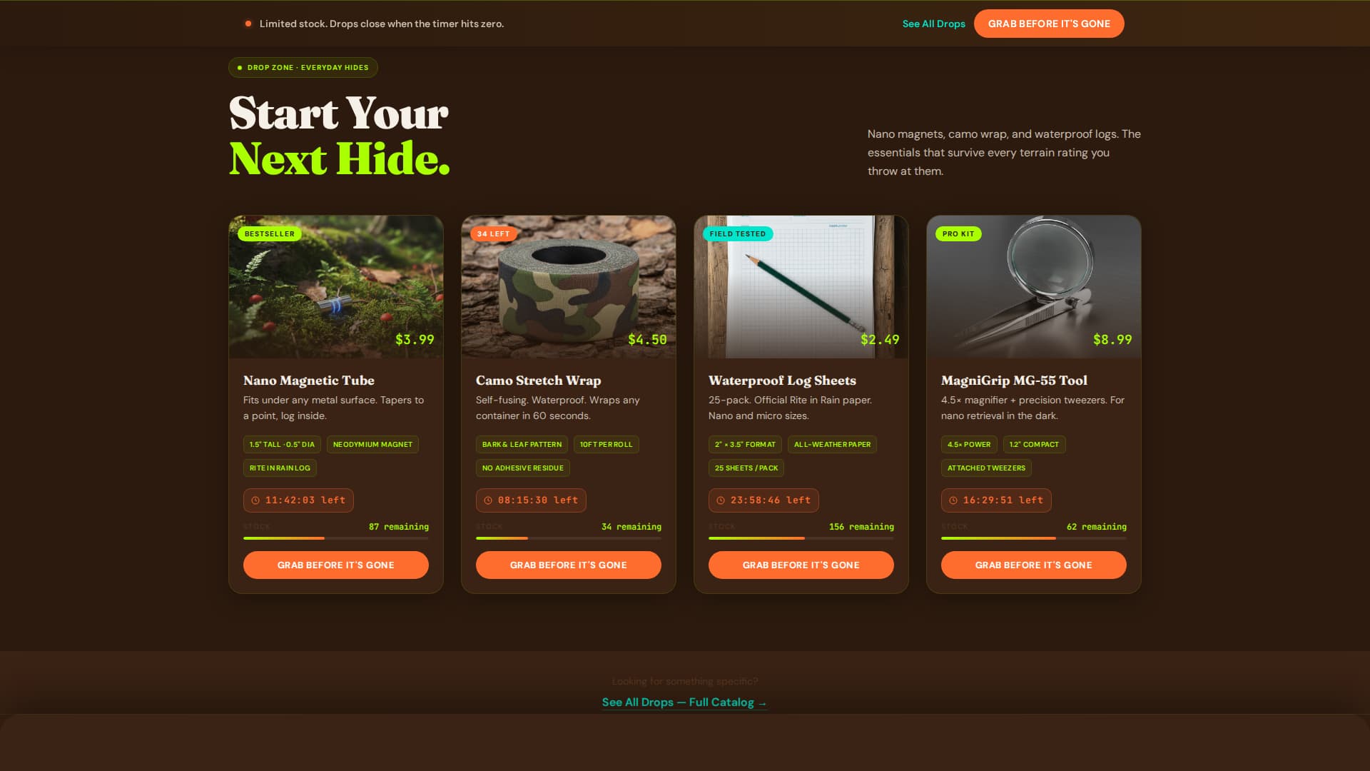 Hobby & Passion Supplies Professional Website Template