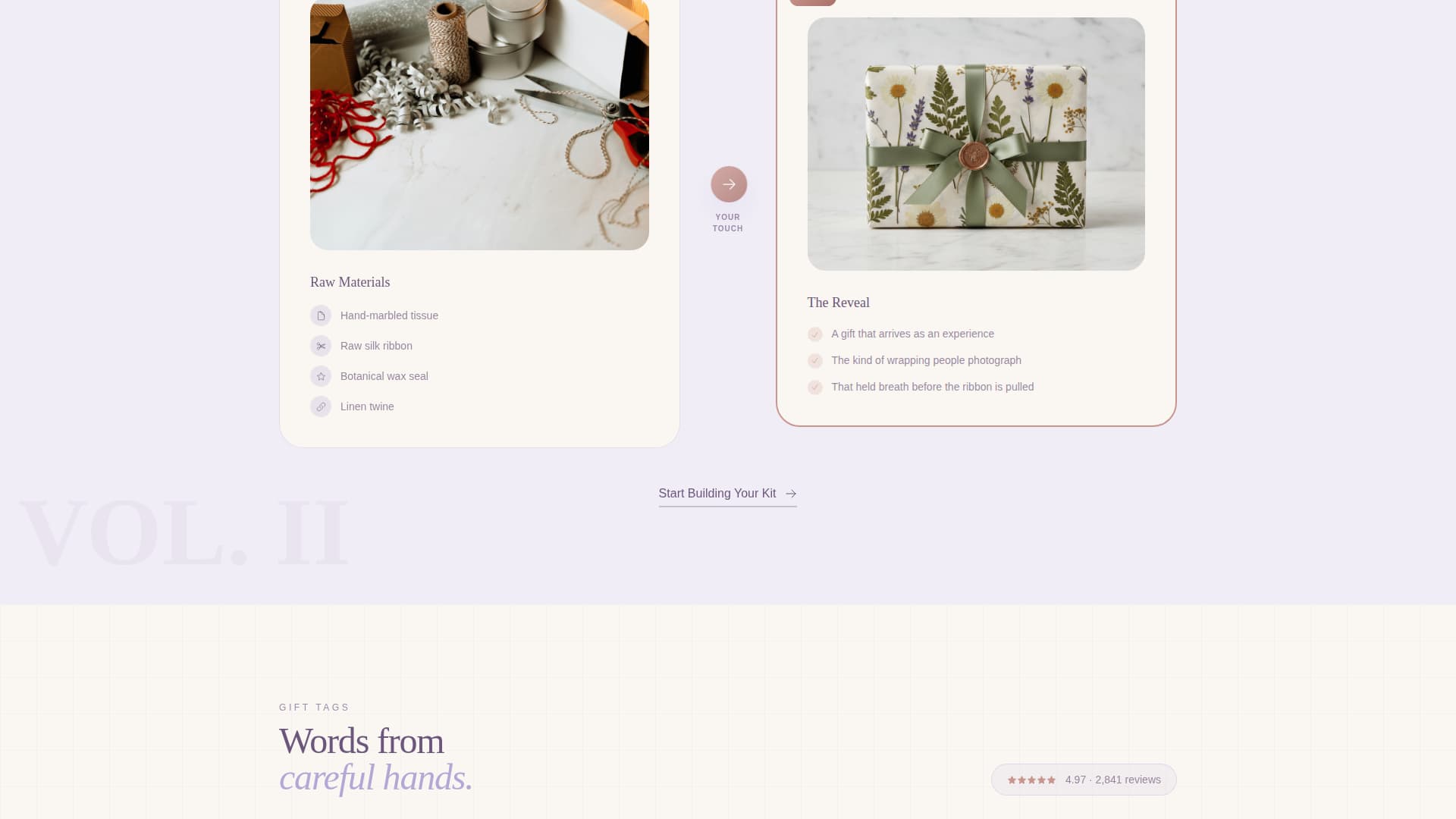 Gift Wrapping & Packaging Store Portfolio Website Template