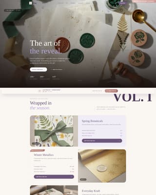 Gift Wrapping & Packaging Store Portfolio Website Template