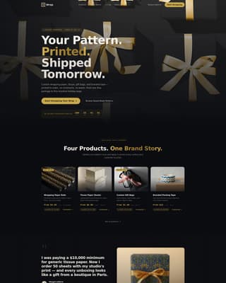 Gift Wrapping & Packaging Store Pricing Website Template