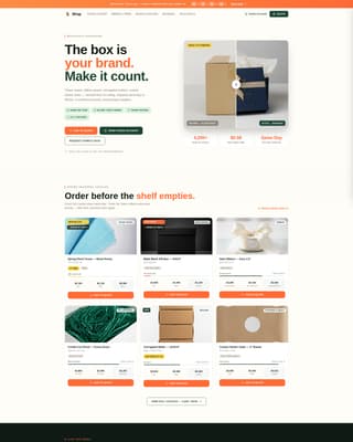 Wrap - Wholesale Packaging Landing Page Template