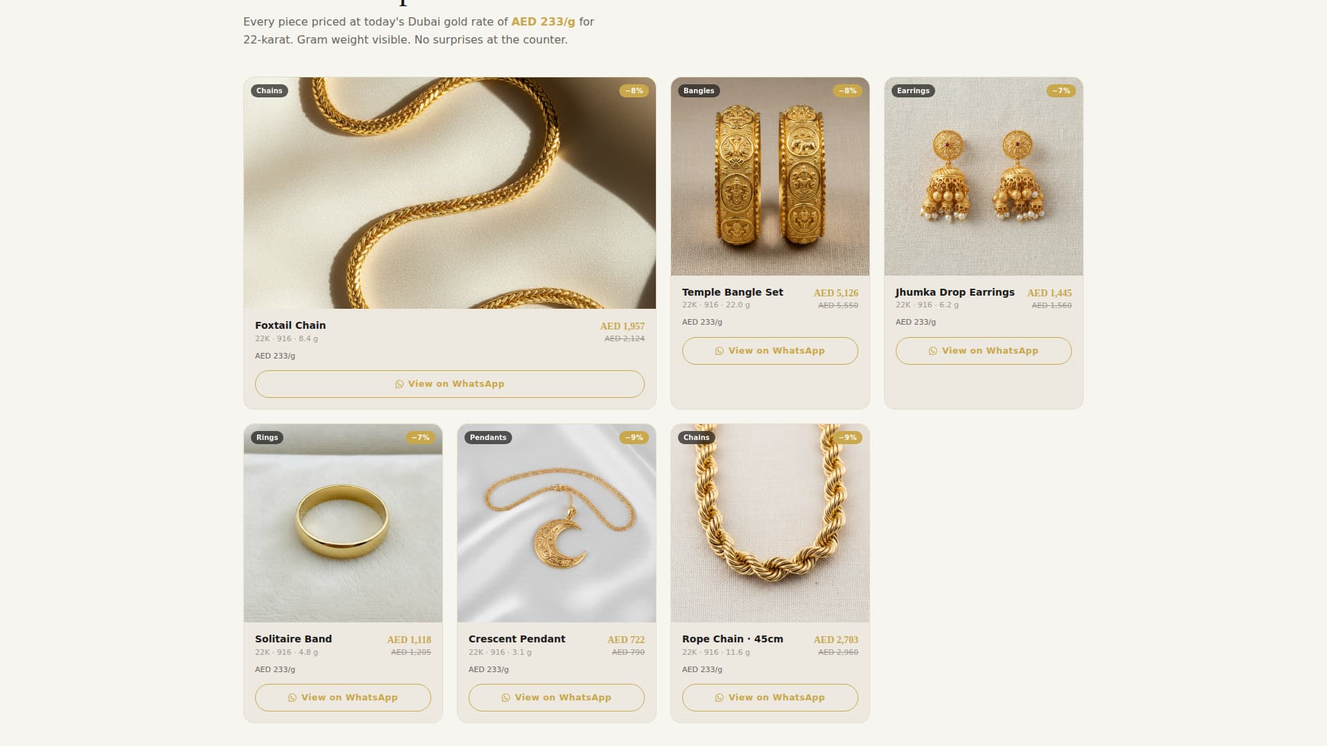 Middle Eastern Specialty Retail Booking Website Template