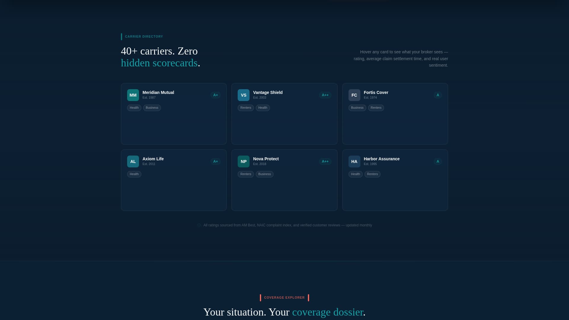 Catalyst - Transparent Insurtech Landing Page Template