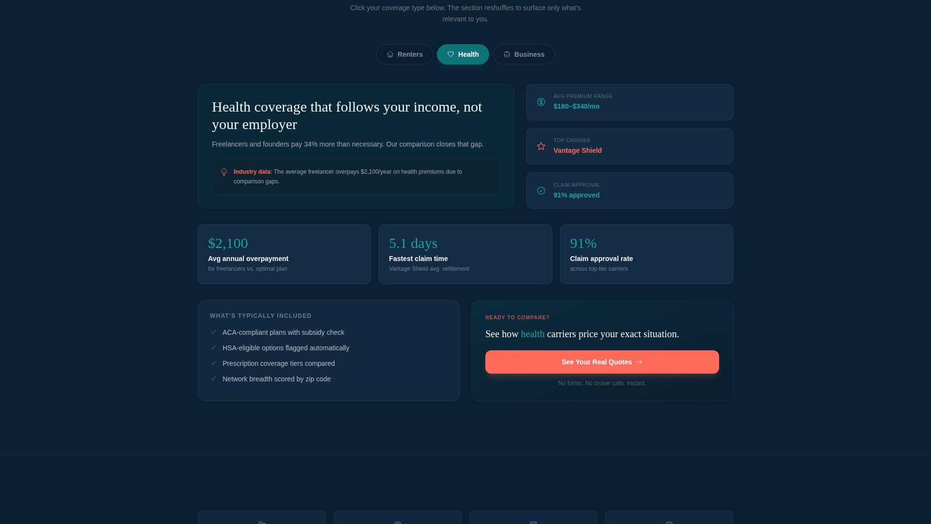 Catalyst - Transparent Insurtech Landing Page Template