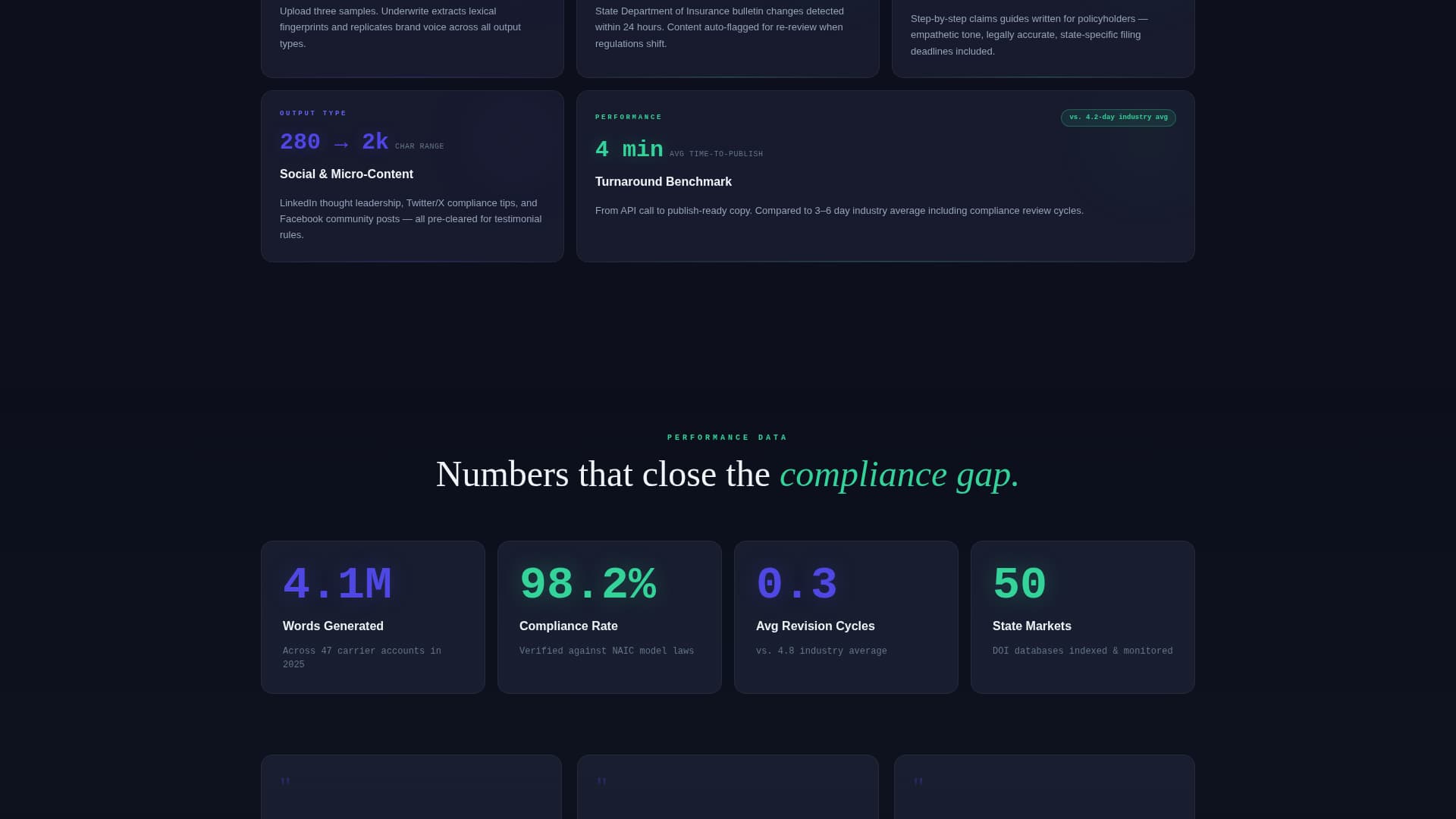 Underwrite - Compliant Insurance Landing Page Template