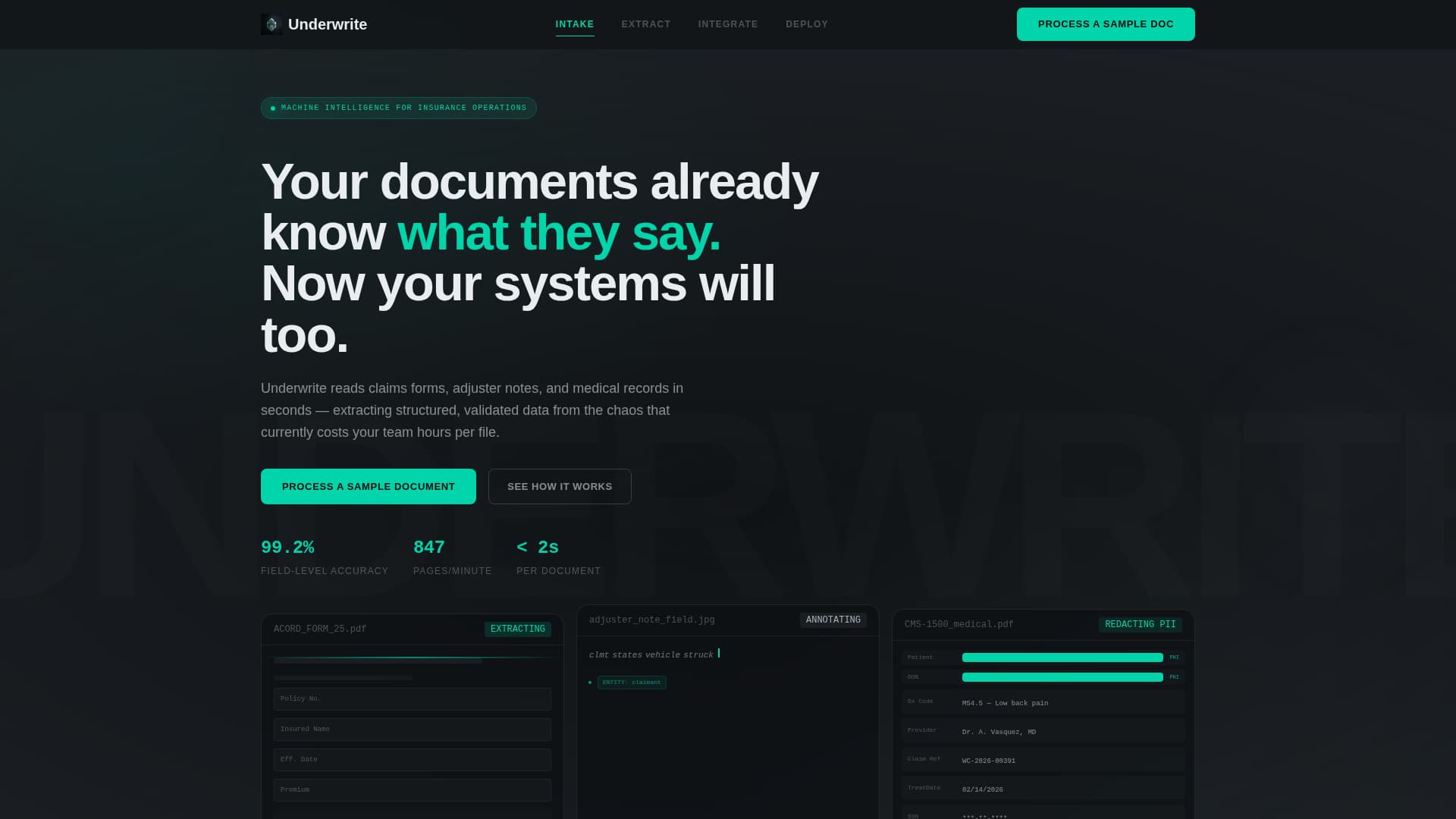 Assure — Intelligent Coverage Management Landing Page Template