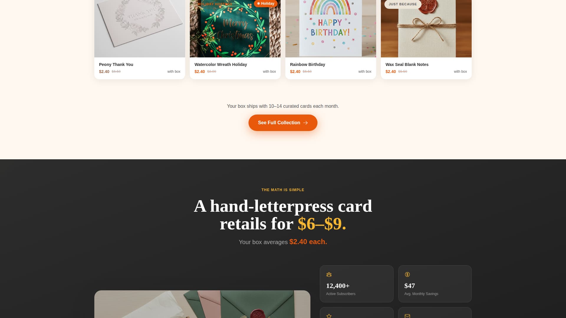 Greeting Cards & Invitations Store Specialist Professional Website Template
