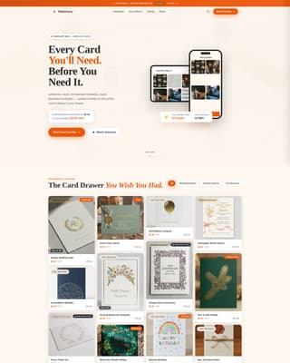 Greeting Cards & Invitations Store Specialist Professional Website Template