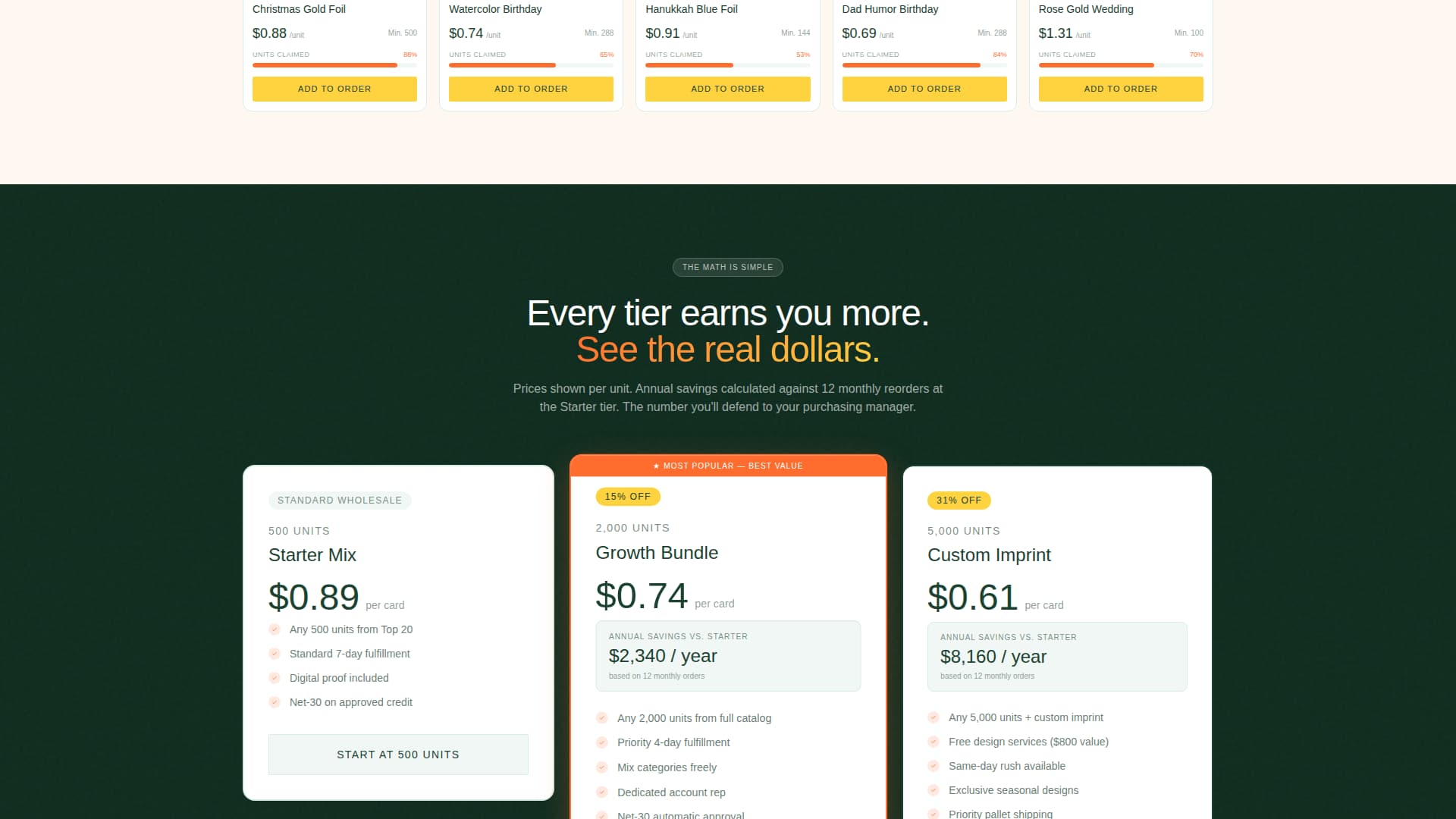 Stockcard - Vivid Wholesale Landing Page Template