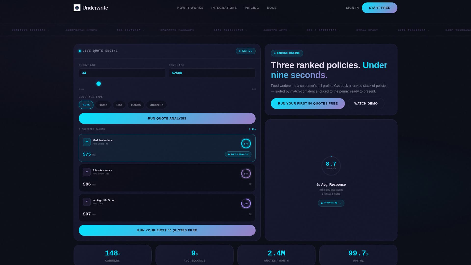 Anchor — Intelligent Policy Management Landing Page Template