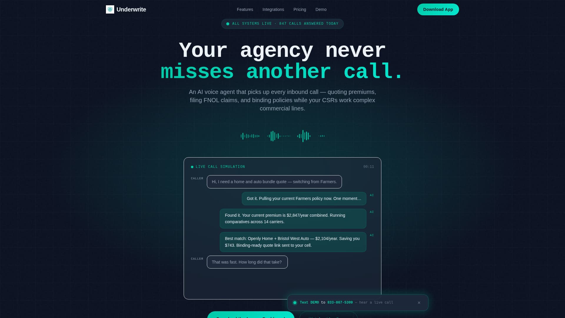Underwrite - Powerful Insuranceai Landing Page Template