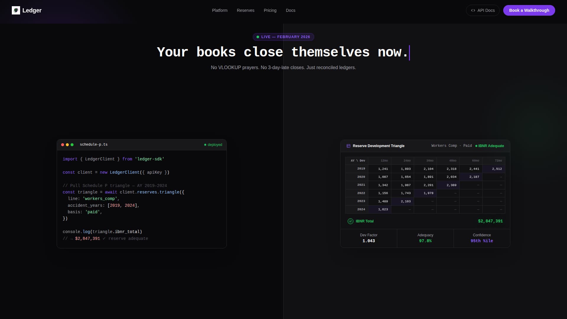 Ledger - Powerful Insuranceaccounting Landing Page Template