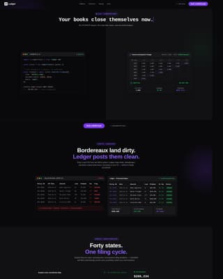 Ledger - Powerful Insuranceaccounting Landing Page Template