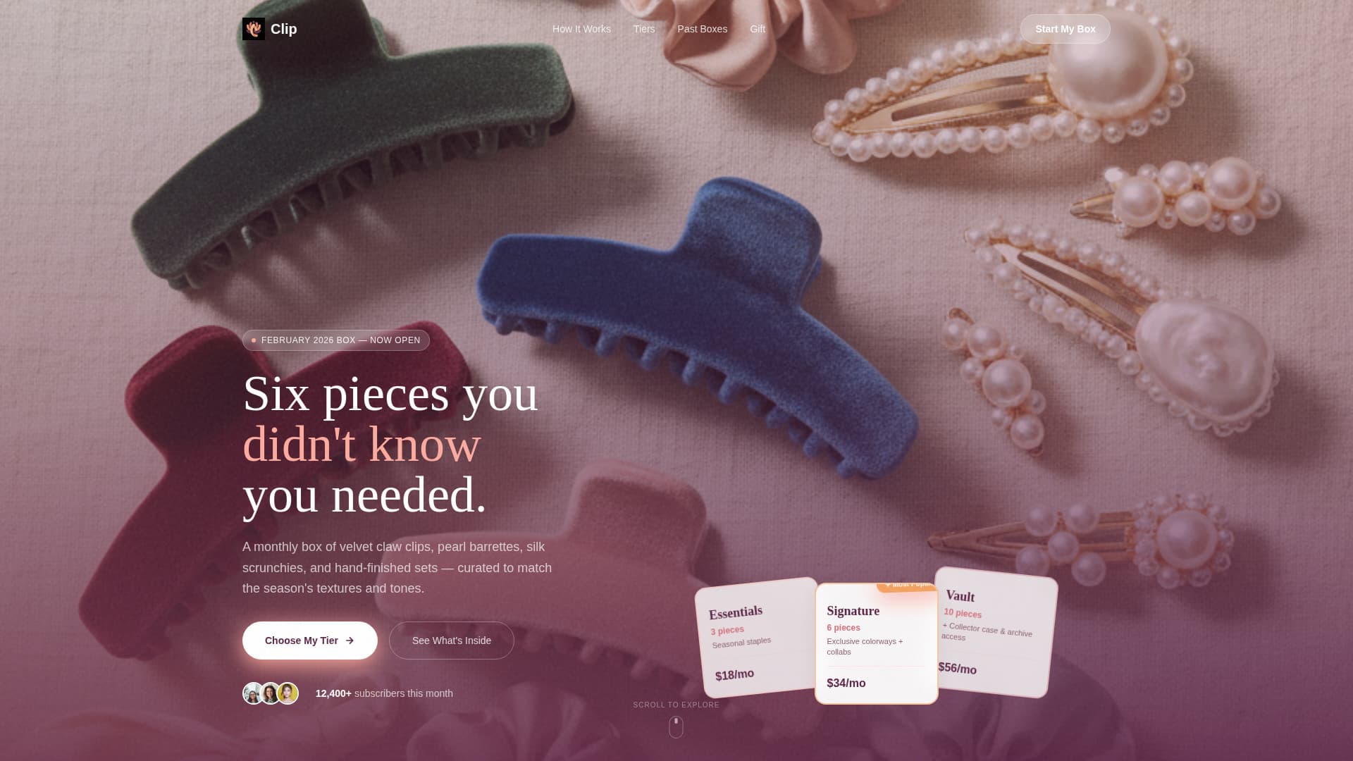 Clip - Curated Accessories Landing Page Template