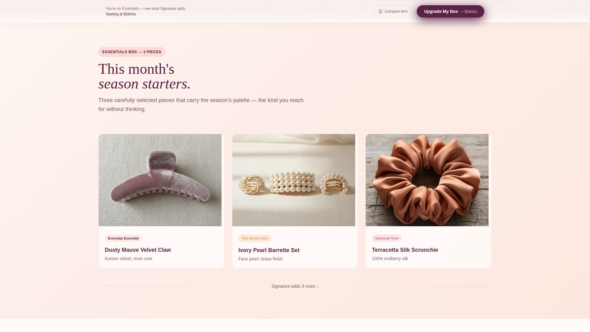 Clip - Curated Accessories Landing Page Template