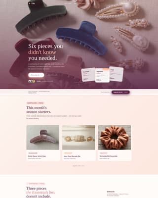 Clip - Curated Accessories Landing Page Template