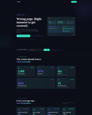 Insurance Agency 404 Error Coverage Recovery Website Template