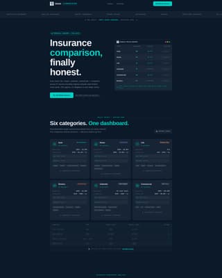 Insurance Comparison Platform Pre-Launch Website Template