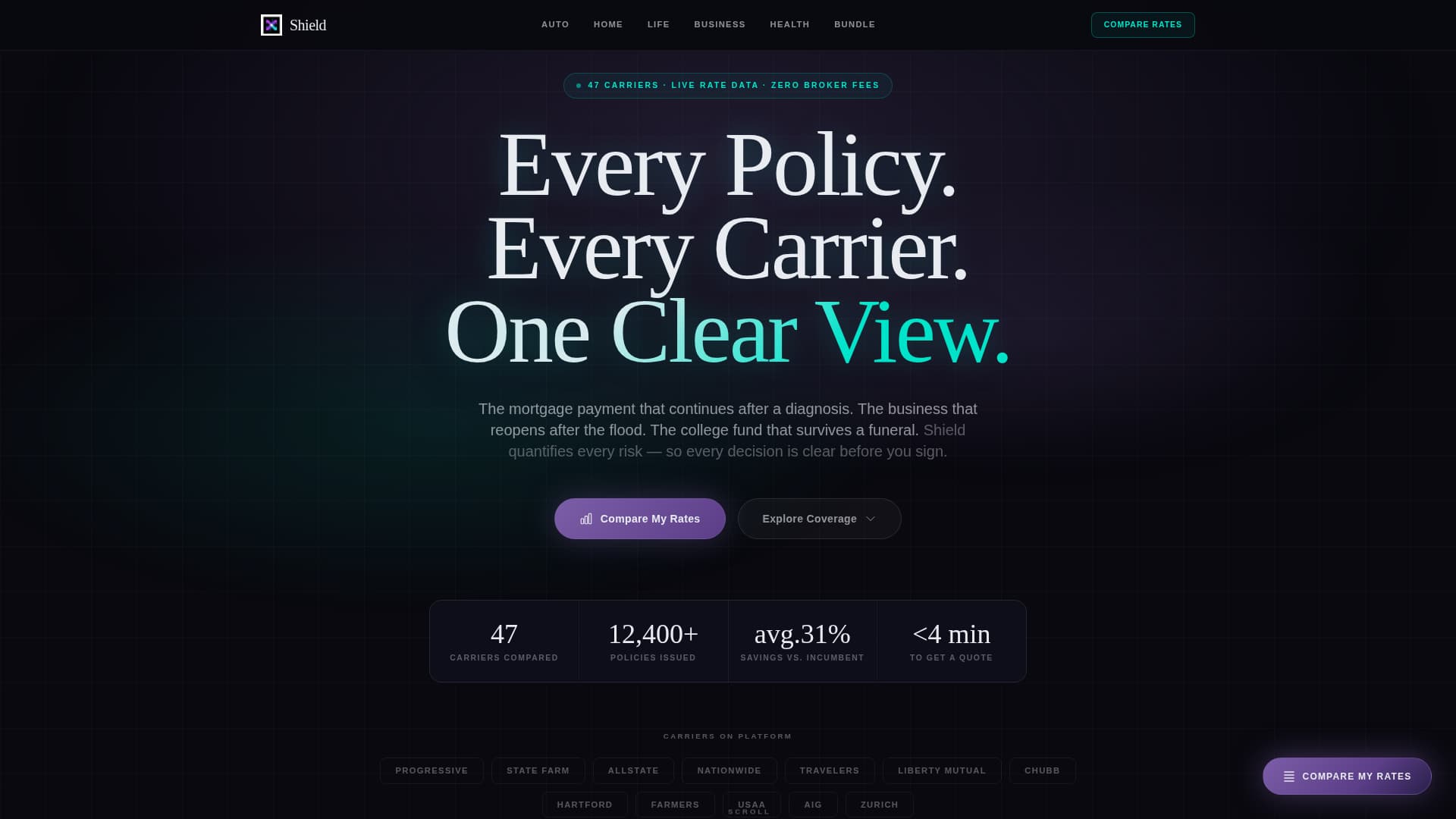 Fortress — Comprehensive Coverage Landing Page Template