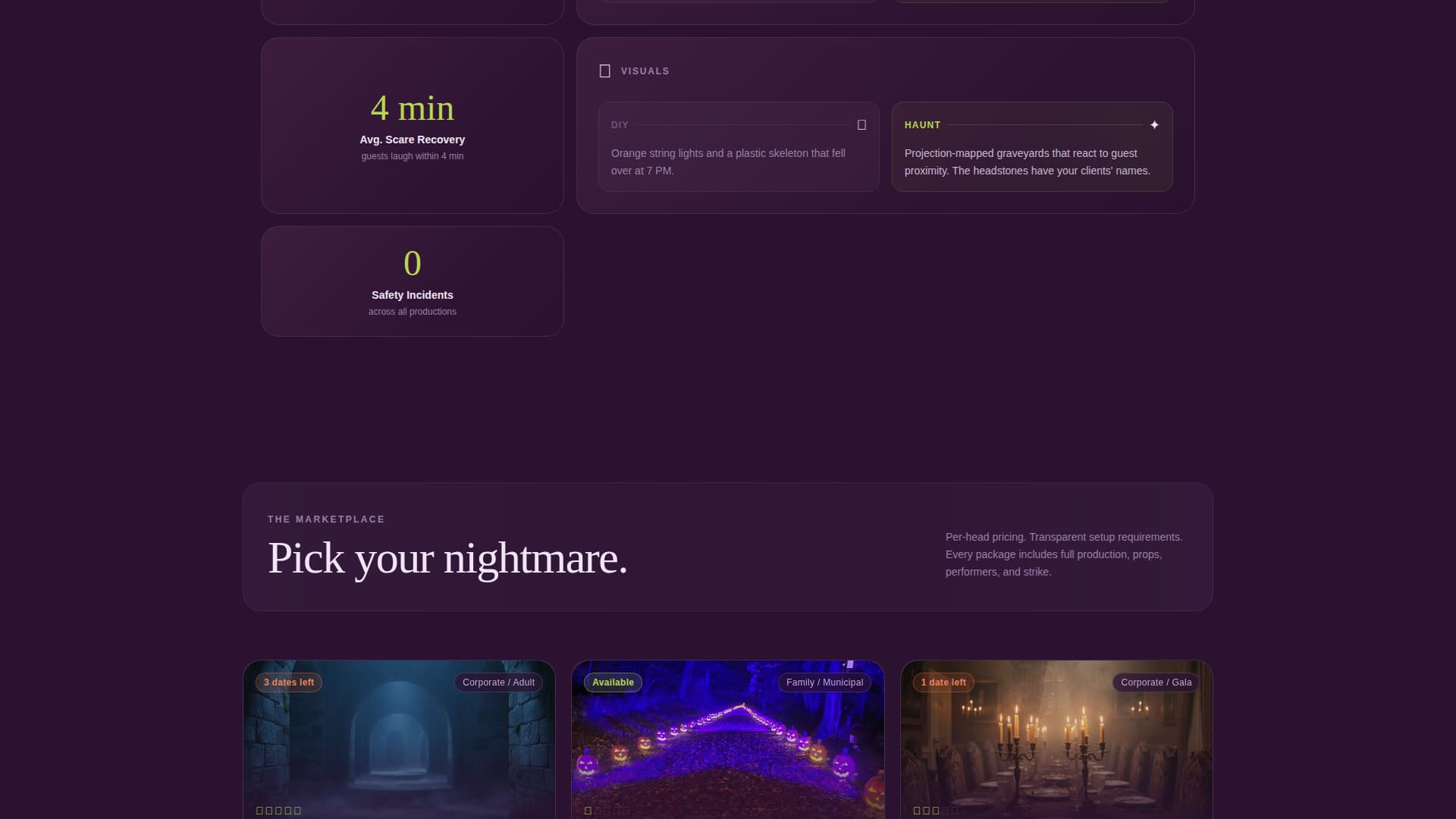 Halloween Business Booking Website Template