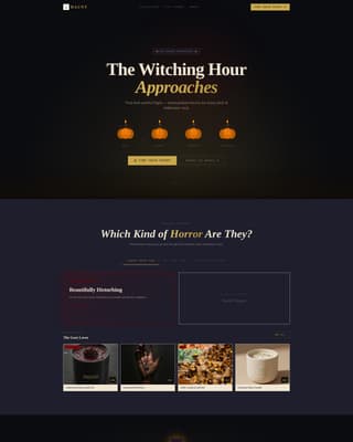 Haunt — Immersive Seasonal Attraction Landing Page Template