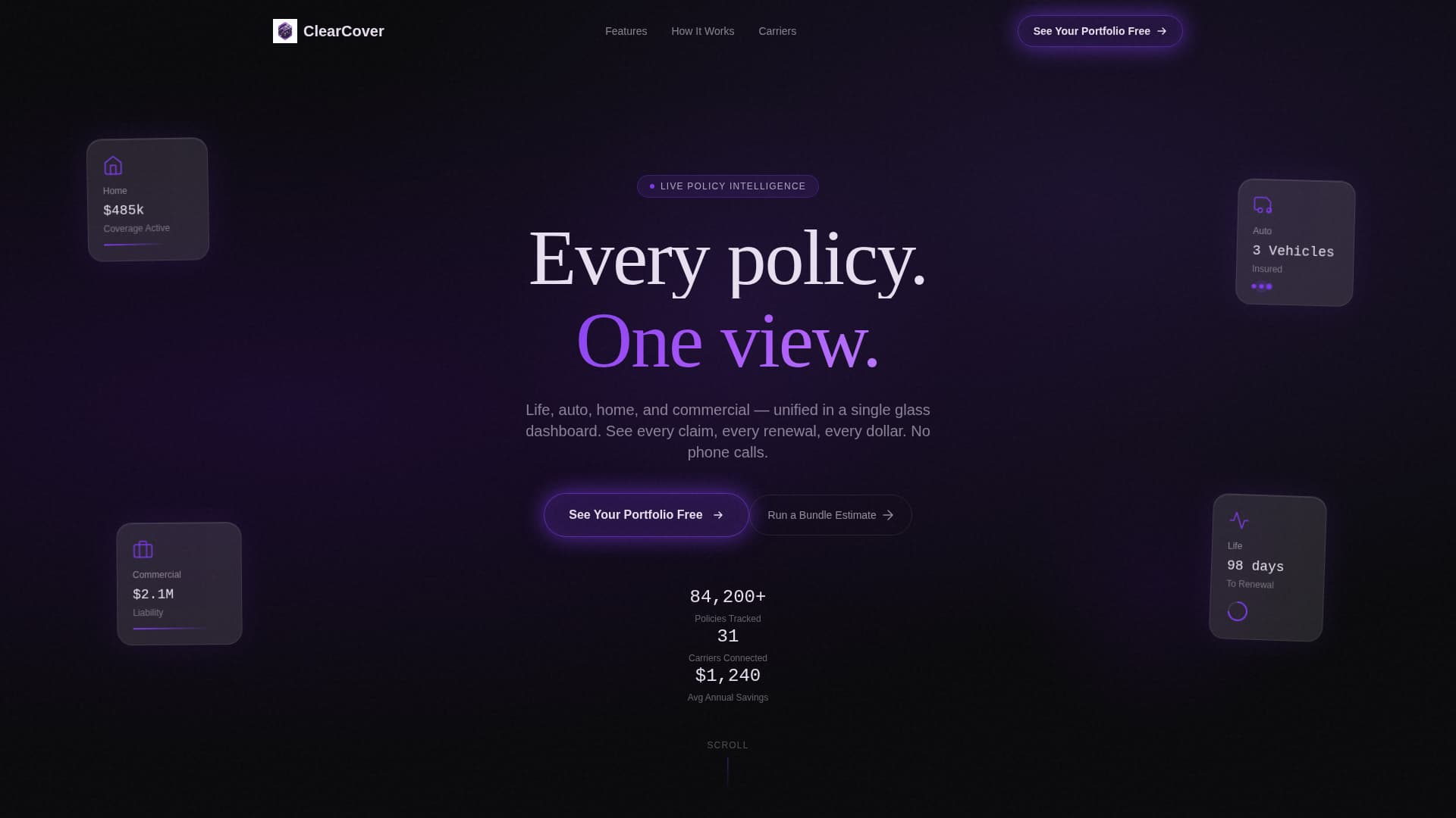Glasshold - Transparent Insuranceagency Landing Page Template
